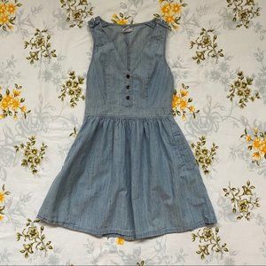 Cooperative Size S V-Neck Denim Dress